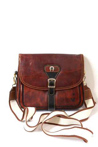 תיק וינטיג עור בחום -OS