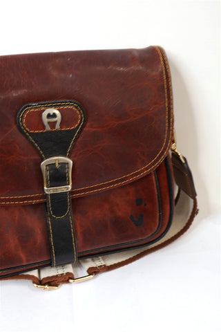 תיק וינטיג עור בחום -OS