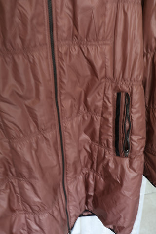 מעיל פוך ארוך בפודרה חום- L