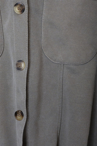 גקט קזואל מעוצב בחום באפור-M-L