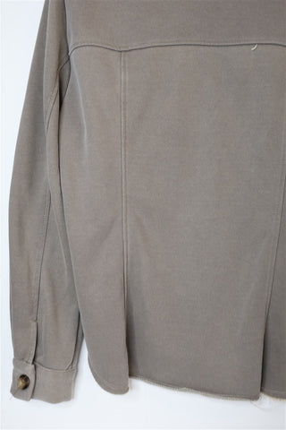 גקט קזואל מעוצב בחום באפור-M-L