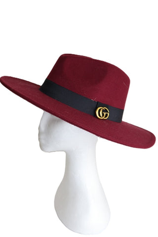 כובע לבד מעוצב בבורדו- OS