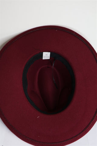 כובע לבד מעוצב בבורדו- OS