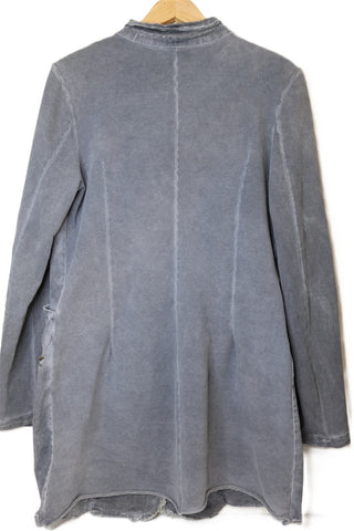 גקט קזואל רקום באפור-M-L