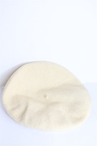 כובע ברט וינטיג בצבע שמנת -OS