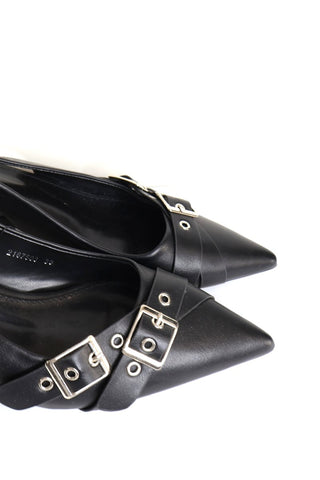 נעל עקב חדשה מעוצבת בשחור- מידה 39