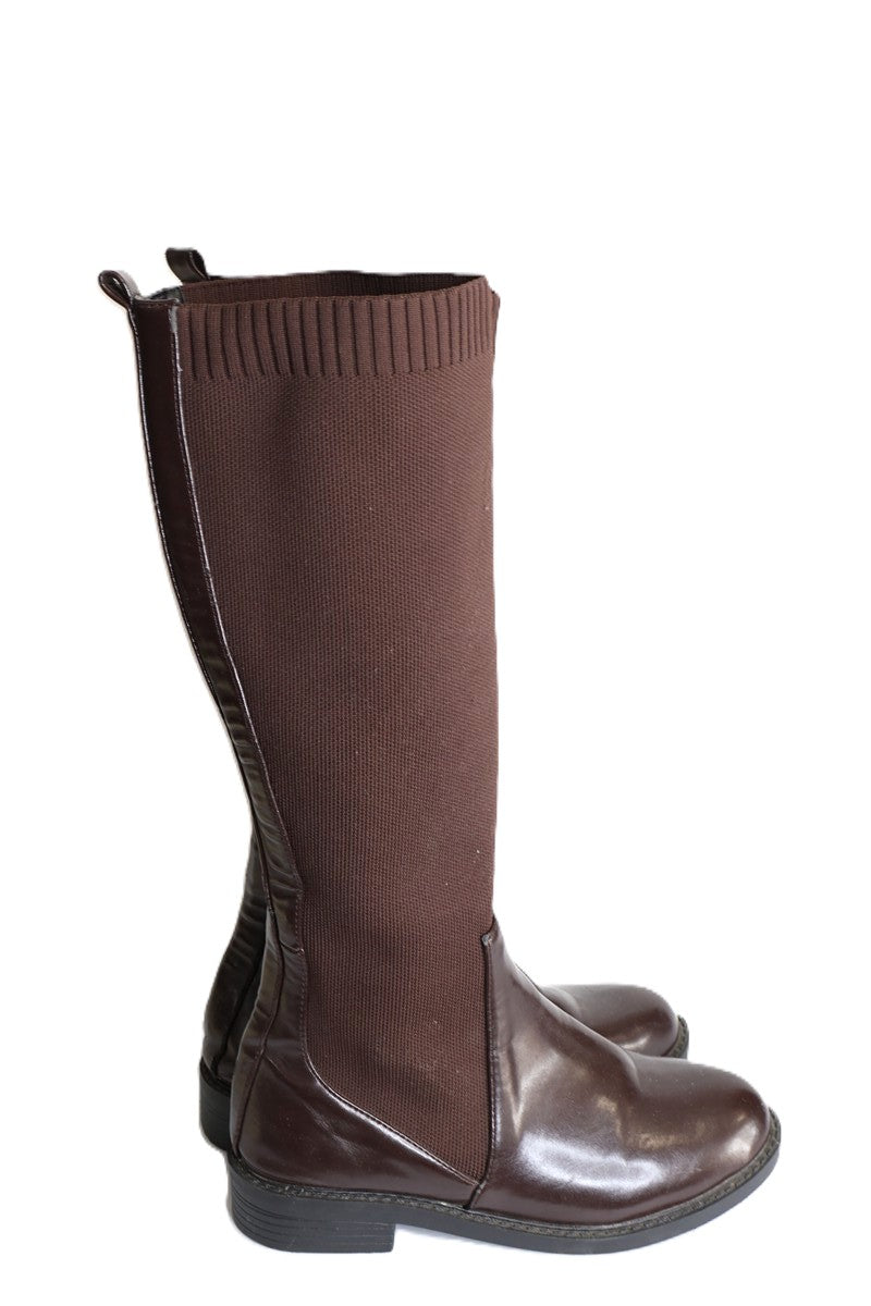 מגף גרב חום שוקולד- מידה 40