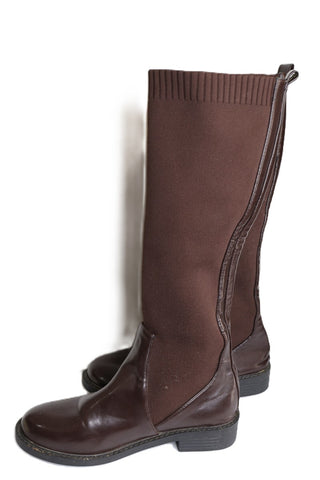 מגף גרב חום שוקולד- מידה 40