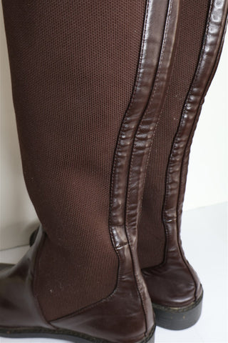 מגף גרב חום שוקולד- מידה 40