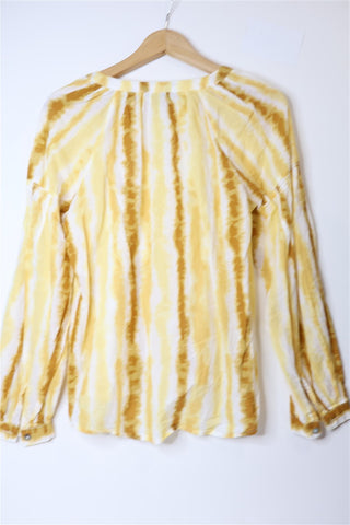 חולצה מכופתרת בצהוב -S-M