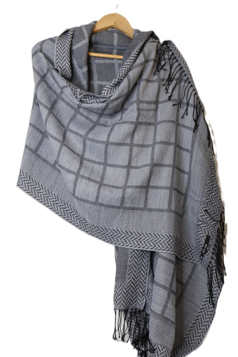 צעיף של משובץ באפור-OS