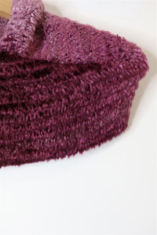 צעיף קטיפתי מחמם בסגול בורדו- OS