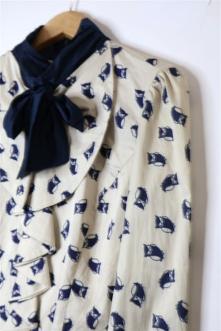 חולצת  ינשופים מעונבת-S-M