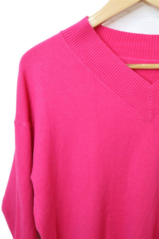 סריג נשפך בורוד פוקסיה- XS-M