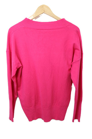 סריג נשפך בורוד פוקסיה- XS-M