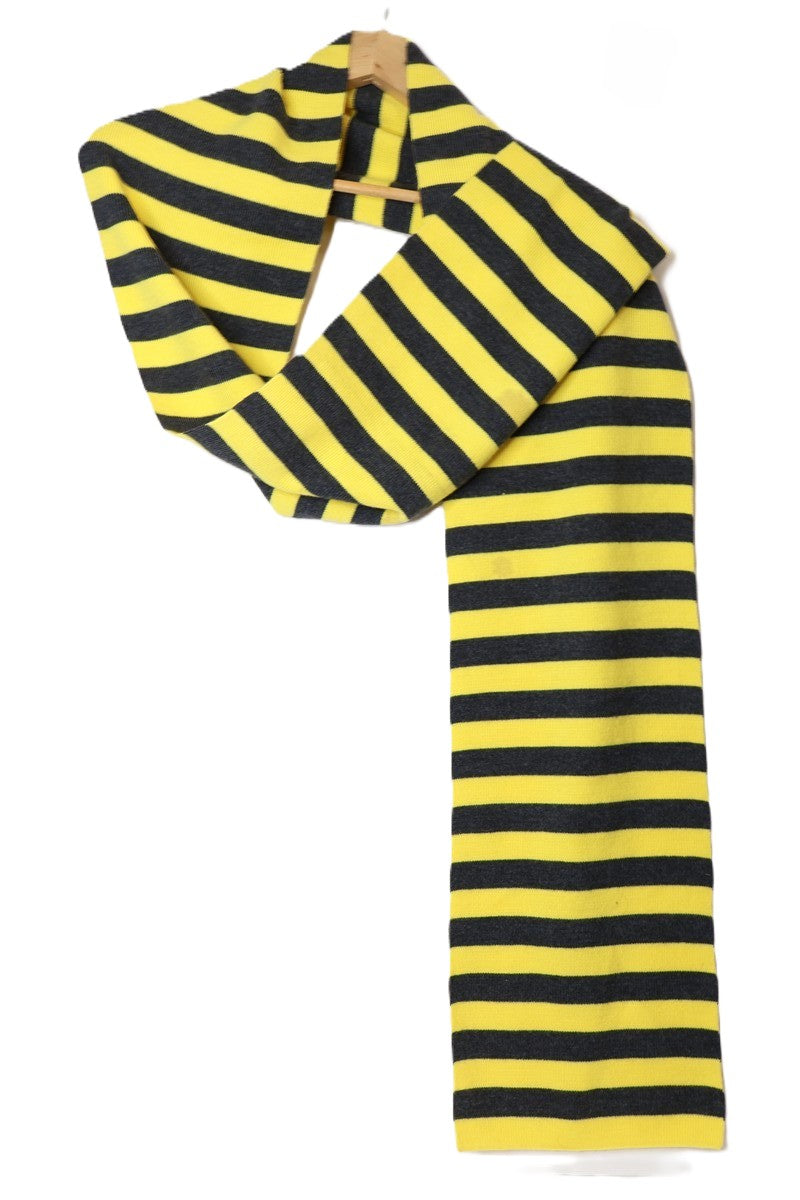 צעיף פסים באפור צהוב -OS
