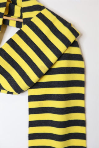 צעיף פסים באפור צהוב -OS