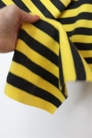 צעיף פסים באפור צהוב -OS