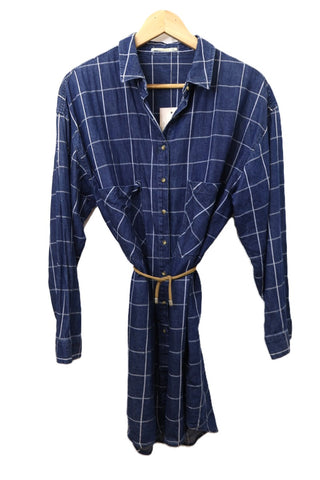 חולצת טוניקה גינס משבצות- L-XL