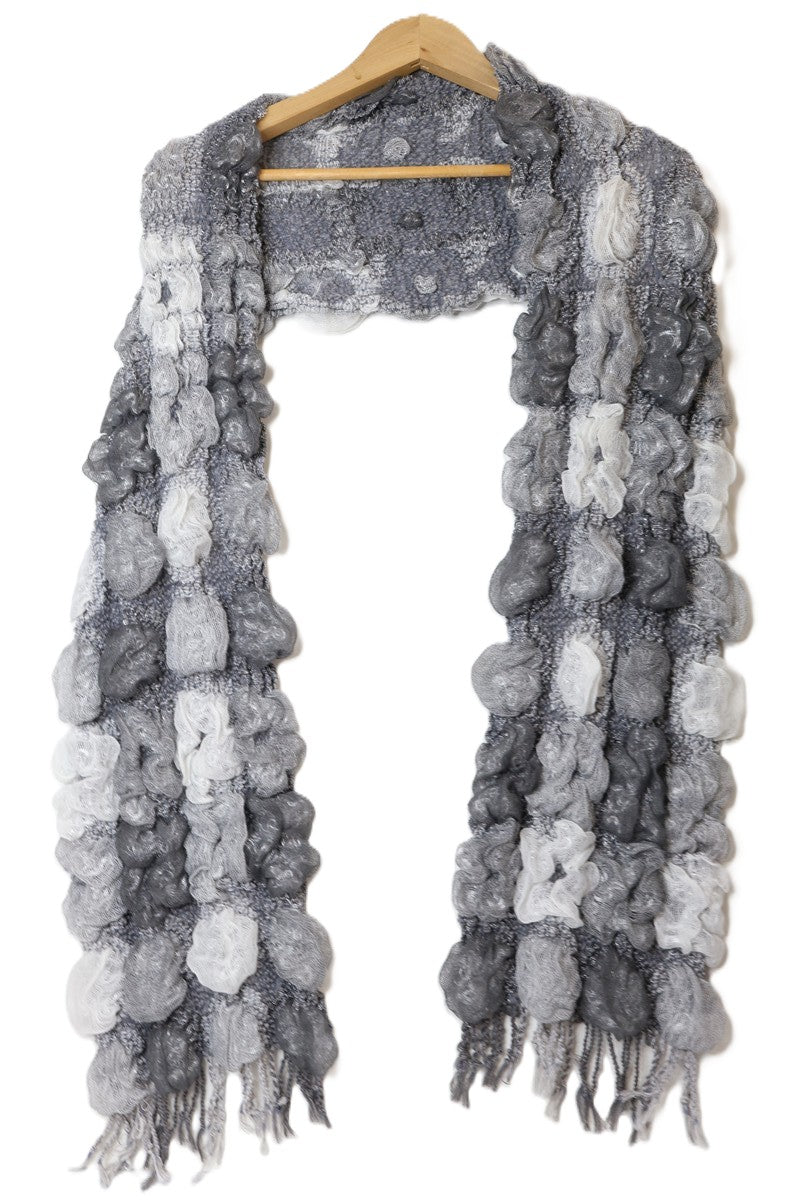 צעיף של משובץ מעוצב באפור-OS