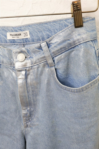 גינס מתרחב תכלת מבריק - S