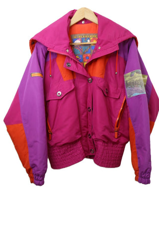 מעיל פוך וינטיג בכתום סגול וורוד- OS