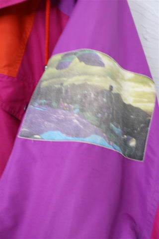 מעיל פוך וינטיג בכתום סגול וורוד- OS