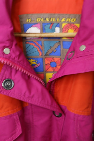 מעיל פוך וינטיג בכתום סגול וורוד- OS