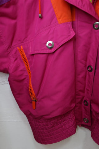 מעיל פוך וינטיג בכתום סגול וורוד- OS