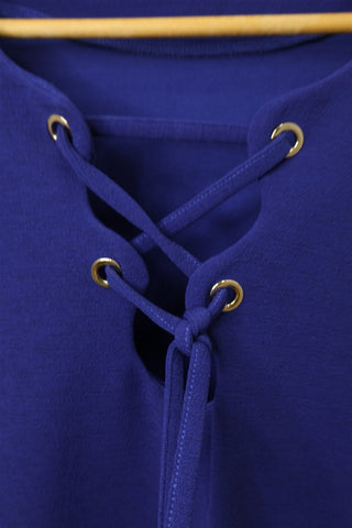 חולצה מעוצבת בכחול- XL-XXL