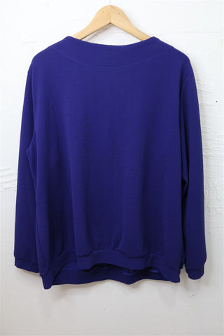 חולצה מעוצבת בכחול- XL-XXL