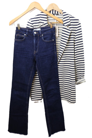 גינס בגזרה ישרה ZARA  כחול כהה - XS