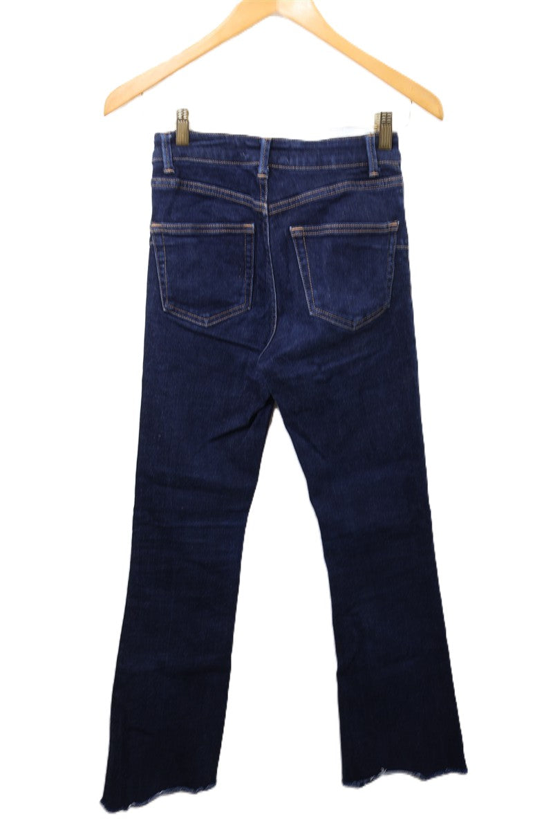 גינס בגזרה ישרה ZARA  כחול כהה - XS, תמונה 5