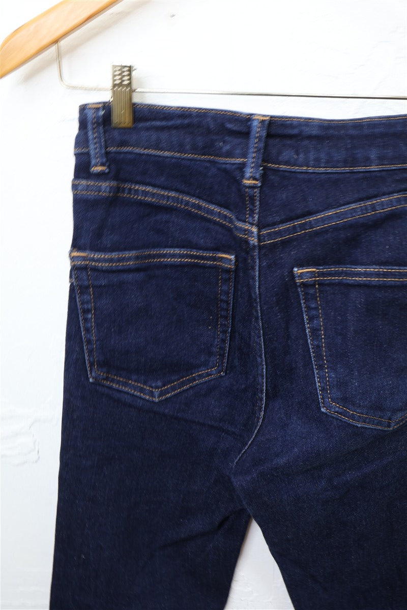 גינס בגזרה ישרה ZARA  כחול כהה - XS, תמונה 6