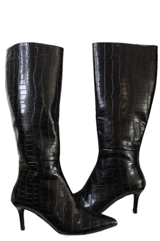 מגפיים מעוצבים בשחור- מידה 40