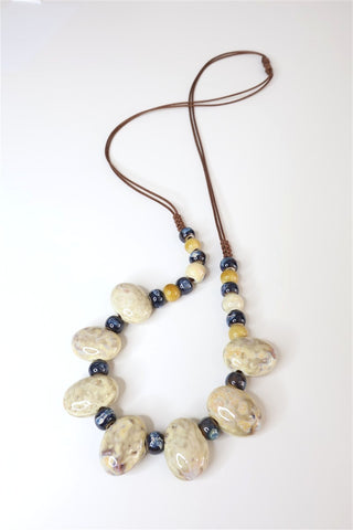 שרשרת חרוזי אבן מעוצבים-OS