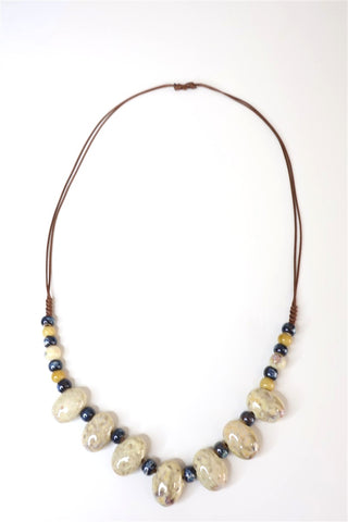 שרשרת חרוזי אבן מעוצבים-OS