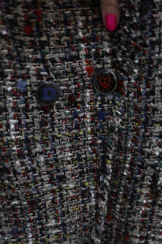 גקט מעוצב DESIGUAL בגווני אדום וכחול- L