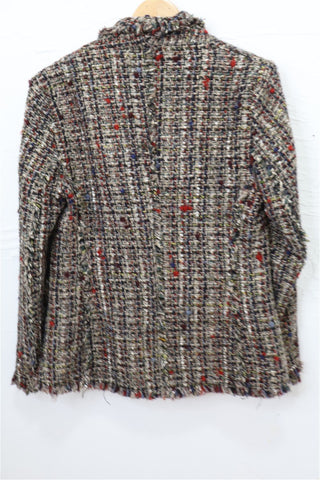 גקט מעוצב DESIGUAL בגווני אדום וכחול- L