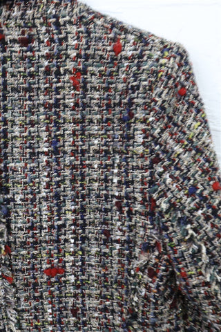 גקט מעוצב DESIGUAL בגווני אדום וכחול- L