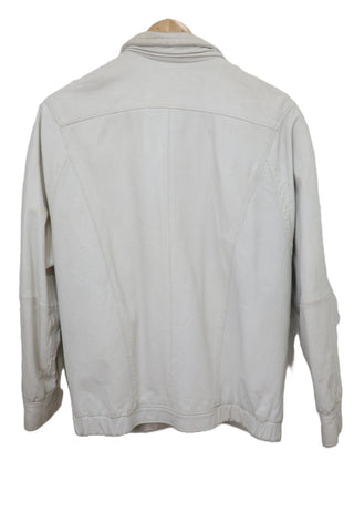 מעיל גקט עור וינטיג בלבן- M-L