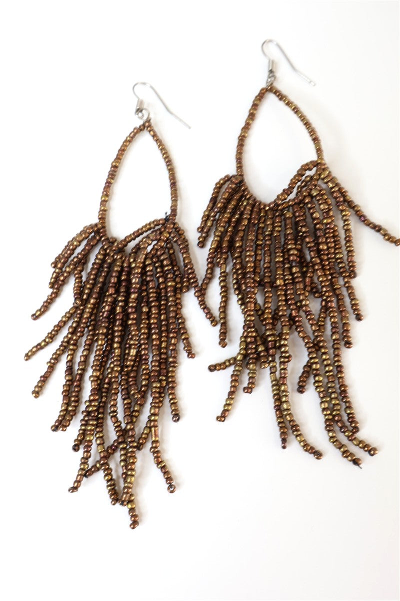 עגילים מעוצבים בחום וזהב-OS