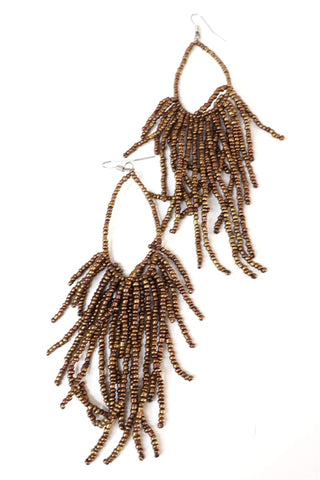 עגילים מעוצבים בחום וזהב-OS