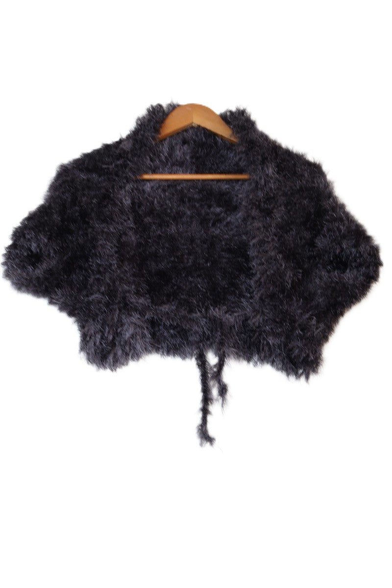 עליונית פרוותית באפור- M-L