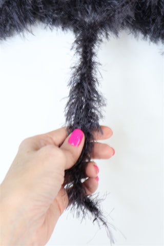 עליונית פרוותית באפור- M-L