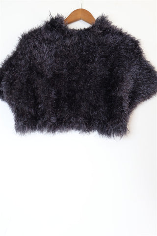 עליונית פרוותית באפור- M-L