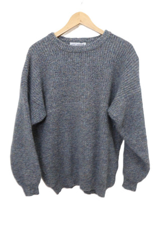 סריג וינטיג אוברסייז באפור כחול- M-L