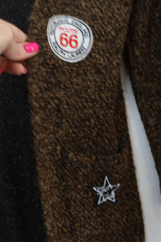 עליונית פאצים בחום- XS-S