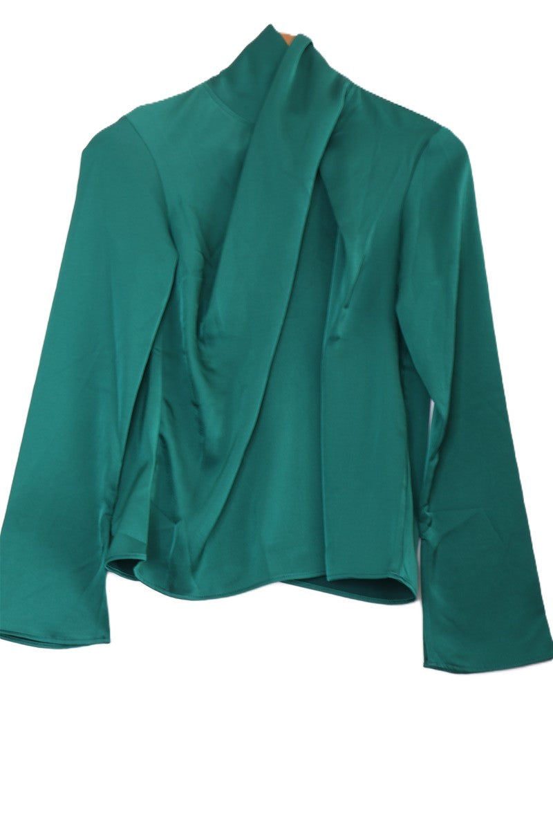 חולצה חדשה סטן בירוק עם טוויסט -XS-S