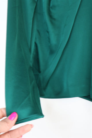 חולצה חדשה סטן בירוק עם טוויסט -XS-S